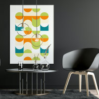 Hip Abstrait demi-cercles Wavy Mosaic Art Motif