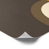 Poster Hip Abstrait Wave Curls Fusion Industrielle Art (Coin)