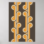 Poster Hip Abstrait Wave Curls Fusion Industrielle Art (Devant)