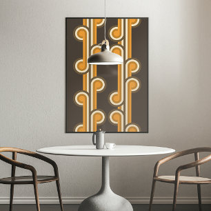 Poster Hip Abstrait Wave Curls Fusion Industrielle Art