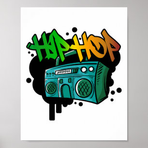 Poster Hip hop Dance Street Art Graffiti Spray Peinture D