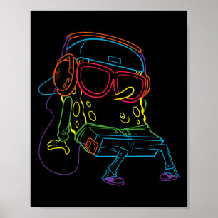 Poster Hip hop des carrés