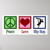 Poster Hip hop Peace Love (Devant)