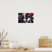 Poster Hip Hop - Star du Rap Américain - (Cuisine)