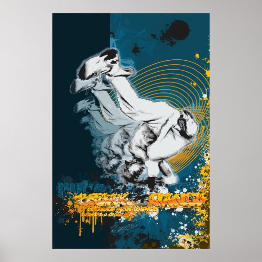 Poster Hip hop, Steet-dance, Breakdancer (Devant)