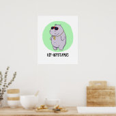 Poster Hip-Hopotamus Funny Hippo Pun (Cuisine)