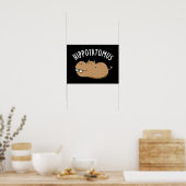Poster Hip Potato-mus Funny Hippo Pun Dark BG (Cuisine)