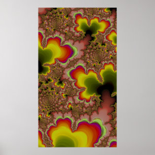 Poster Hip Soixante Super Psychedélique Fractal Abstrait