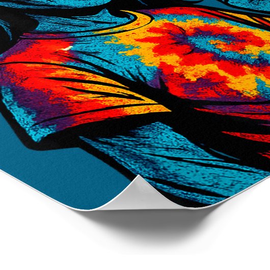 Poster Hipe Alien Tie-dye Design  (Coin)