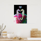 Poster HIPOCAMPES AMOUREUX ET Nacre ROSE (Cuisine)