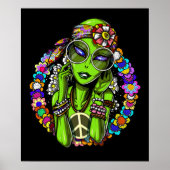 Poster Hippie alien (Devant)