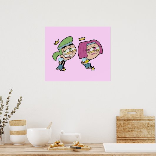 Poster Hippie Cosmo Et Wanda (Cuisine)