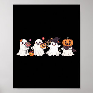 Poster Hippie Halloween Mignon Fantôme Boo Saison Sombres