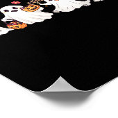 Poster Hippie Halloween mignonne Ghost Boo Saison Éffraya (Coin)