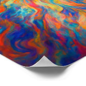 Poster Hippie Happy Great Pyrenees Portrait d'art chien (Coin)