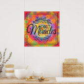 Poster Hippie Inspirational Attente Miracles Classe (Cuisine)