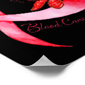 Poster Hippie Libellule Ruban Rouge Sensibilisation au Ca (Coin)