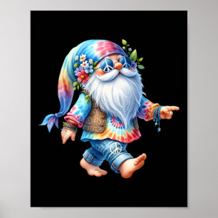 Poster Hippie Père Noël Graphisme Pour Femmes Hommes Enfa