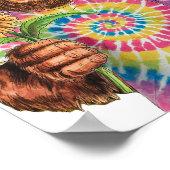 Poster Hippie Sasquatch Avec Tournesol (Coin)