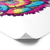 Poster Hippie Sloth Peace Sign Tie-Dy (Coin)