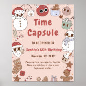 Poster Hippie Super rose Noël Père Noël Time Capsule (Devant)