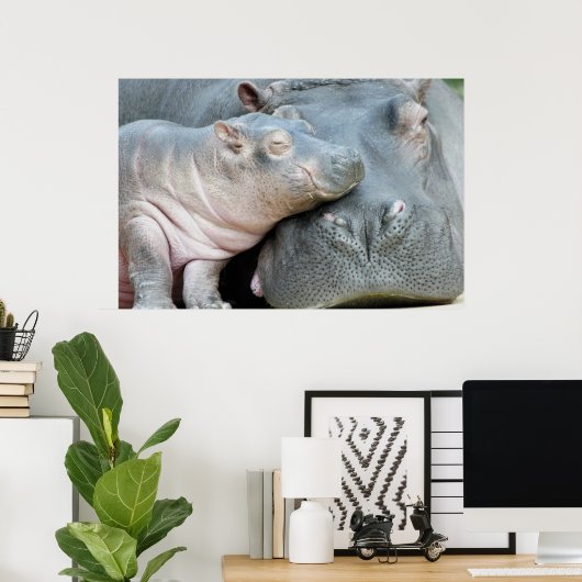 Poster Hippo (Bureau à domicile)