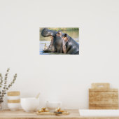 Poster Hippo à bouillon ouvert (Cuisine)