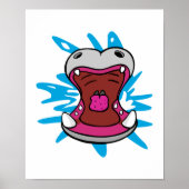 Poster hippo affamé (Devant)