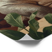 Poster Hippo drinks coffee. Surreal style (Coin)