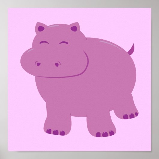 Poster Hippo mignon (Devant)