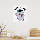 Poster Hippo-pop-amus Funny Pop Music Hippo Pun (Cuisine)