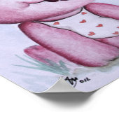 Poster hippo rose pour enfants (Coin)
