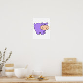 Poster hippo violet (Cuisine)