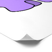 Poster hippo violet (Coin)