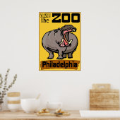 Poster Hippo : Visiter Zoo Philadelphie (Cuisine)
