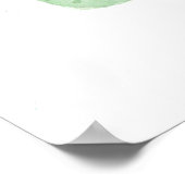 Poster Hippocampe bleu vert à baldaquin blanc (Coin)