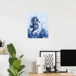 Poster Hippocampe Coquillages