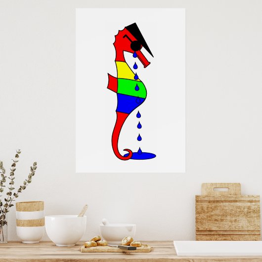 Poster Hippocampe déprimé (Cuisine)