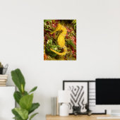 Poster Hippocampe jaune (Bureau à domicile)
