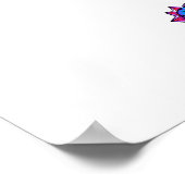 Poster Hippocampe polygonal arc-en-ciel (Coin)