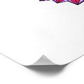 Poster Hippocampe polygonal arc-en-ciel (Coin)