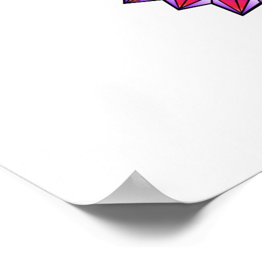 Poster Hippocampe polygonal arc-en-ciel (Coin)