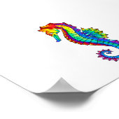 Poster Hippocampe polygonal arc-en-ciel (Coin)