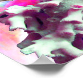 POSTER HIPPOCAMPES AMOUREUX, ROSE BLEU PERLE MÈRE (Coin)