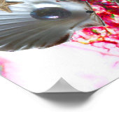 Poster HIPPOCAMPES AMOUREUX , ROSE TURQUOISE BLEU Nacre (Coin)