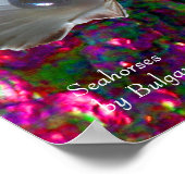 POSTER HIPPOCAMPES , ROSE PERLE BLEUE (Coin)