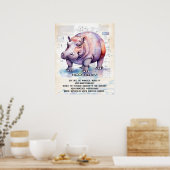 Poster Hippopotame (Cuisine)