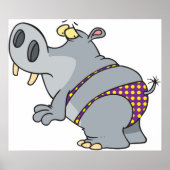 Poster Hippopotame En Bikini (Devant)
