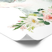 Poster Hippopotame, Safari, Jungle, Fleurs Roses, Chambre (Coin)