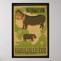 Hippopotames à Brookfield Zoom Information WPA Vin